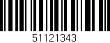 Código de barras (EAN, GTIN, SKU, ISBN): '51121343'