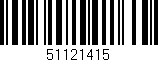 Código de barras (EAN, GTIN, SKU, ISBN): '51121415'
