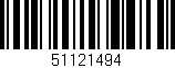 Código de barras (EAN, GTIN, SKU, ISBN): '51121494'