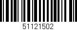 Código de barras (EAN, GTIN, SKU, ISBN): '51121502'