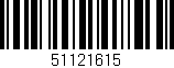 Código de barras (EAN, GTIN, SKU, ISBN): '51121615'