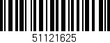 Código de barras (EAN, GTIN, SKU, ISBN): '51121625'