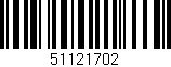 Código de barras (EAN, GTIN, SKU, ISBN): '51121702'