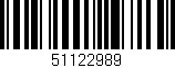 Código de barras (EAN, GTIN, SKU, ISBN): '51122989'