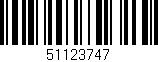 Código de barras (EAN, GTIN, SKU, ISBN): '51123747'
