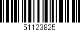 Código de barras (EAN, GTIN, SKU, ISBN): '51123825'