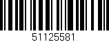 Código de barras (EAN, GTIN, SKU, ISBN): '51125581'