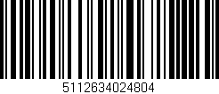 Código de barras (EAN, GTIN, SKU, ISBN): '5112634024804'