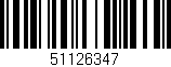 Código de barras (EAN, GTIN, SKU, ISBN): '51126347'