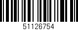 Código de barras (EAN, GTIN, SKU, ISBN): '51126754'
