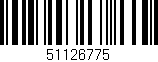Código de barras (EAN, GTIN, SKU, ISBN): '51126775'