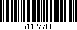 Código de barras (EAN, GTIN, SKU, ISBN): '51127700'