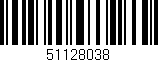 Código de barras (EAN, GTIN, SKU, ISBN): '51128038'