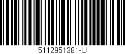 Código de barras (EAN, GTIN, SKU, ISBN): '5112951381-U'
