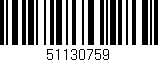 Código de barras (EAN, GTIN, SKU, ISBN): '51130759'