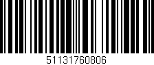Código de barras (EAN, GTIN, SKU, ISBN): '51131760806'