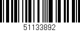 Código de barras (EAN, GTIN, SKU, ISBN): '51133892'
