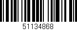 Código de barras (EAN, GTIN, SKU, ISBN): '51134868'