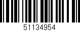 Código de barras (EAN, GTIN, SKU, ISBN): '51134954'