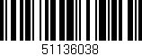 Código de barras (EAN, GTIN, SKU, ISBN): '51136038'