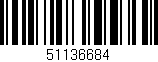 Código de barras (EAN, GTIN, SKU, ISBN): '51136684'
