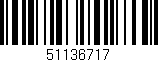 Código de barras (EAN, GTIN, SKU, ISBN): '51136717'