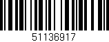Código de barras (EAN, GTIN, SKU, ISBN): '51136917'