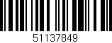 Código de barras (EAN, GTIN, SKU, ISBN): '51137849'