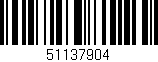Código de barras (EAN, GTIN, SKU, ISBN): '51137904'