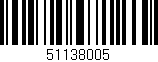 Código de barras (EAN, GTIN, SKU, ISBN): '51138005'