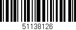 Código de barras (EAN, GTIN, SKU, ISBN): '51138126'