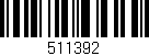 Código de barras (EAN, GTIN, SKU, ISBN): '511392'
