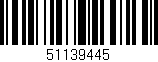 Código de barras (EAN, GTIN, SKU, ISBN): '51139445'
