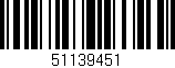 Código de barras (EAN, GTIN, SKU, ISBN): '51139451'