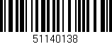 Código de barras (EAN, GTIN, SKU, ISBN): '51140138'