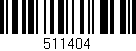 Código de barras (EAN, GTIN, SKU, ISBN): '511404'