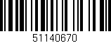 Código de barras (EAN, GTIN, SKU, ISBN): '51140670'