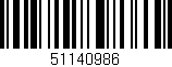Código de barras (EAN, GTIN, SKU, ISBN): '51140986'