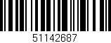 Código de barras (EAN, GTIN, SKU, ISBN): '51142687'