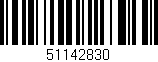 Código de barras (EAN, GTIN, SKU, ISBN): '51142830'