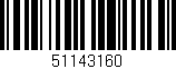 Código de barras (EAN, GTIN, SKU, ISBN): '51143160'