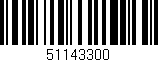 Código de barras (EAN, GTIN, SKU, ISBN): '51143300'