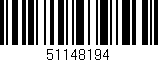 Código de barras (EAN, GTIN, SKU, ISBN): '51148194'