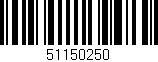 Código de barras (EAN, GTIN, SKU, ISBN): '51150250'