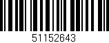 Código de barras (EAN, GTIN, SKU, ISBN): '51152643'