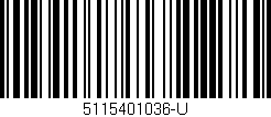 Código de barras (EAN, GTIN, SKU, ISBN): '5115401036-U'