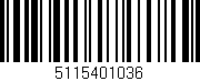 Código de barras (EAN, GTIN, SKU, ISBN): '5115401036'