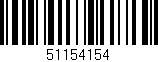 Código de barras (EAN, GTIN, SKU, ISBN): '51154154'