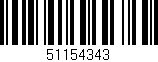 Código de barras (EAN, GTIN, SKU, ISBN): '51154343'