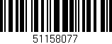 Código de barras (EAN, GTIN, SKU, ISBN): '51158077'